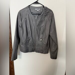 dressbarn Gray Bomber Jacket